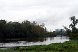 La centrale sur la rive gauche de la Loire