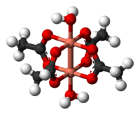 La structure de l’acétate de cuivre