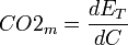  CO2_m = \frac{d E_T}{d C} 